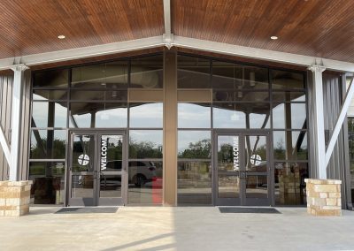Fellowship of Crossroads Church commercial glass project