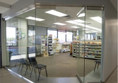 Roger's Pharmacy Gulf Bend commercial glass project